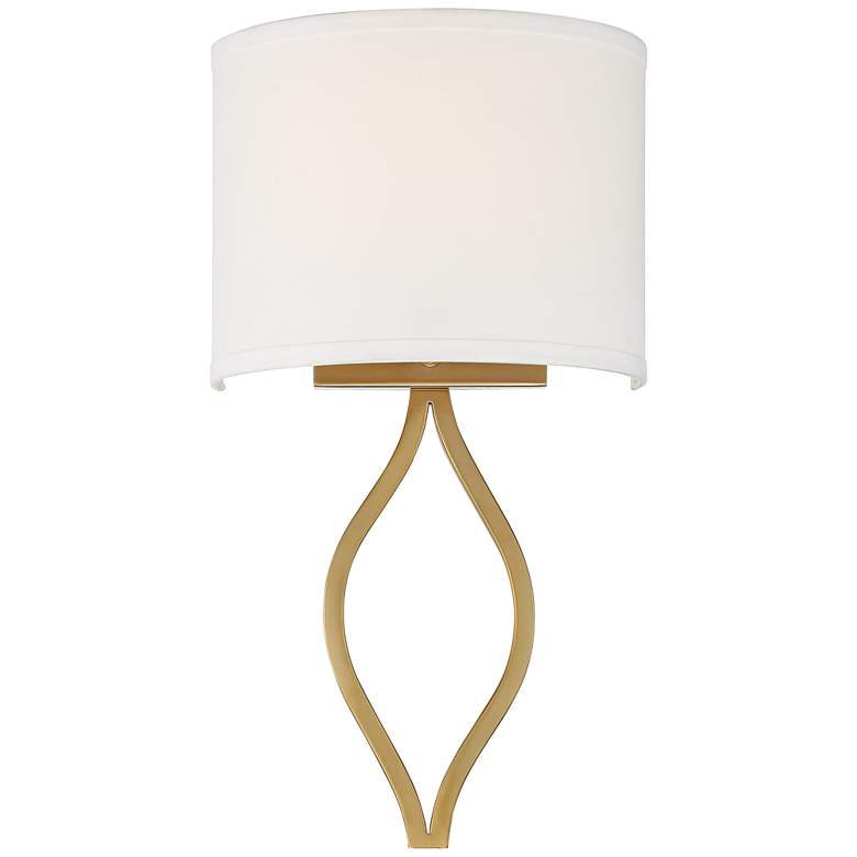Image 6 Possini Euro Sian 19 1/2" High Antique Brass Half-Shade Wall Sconce more views