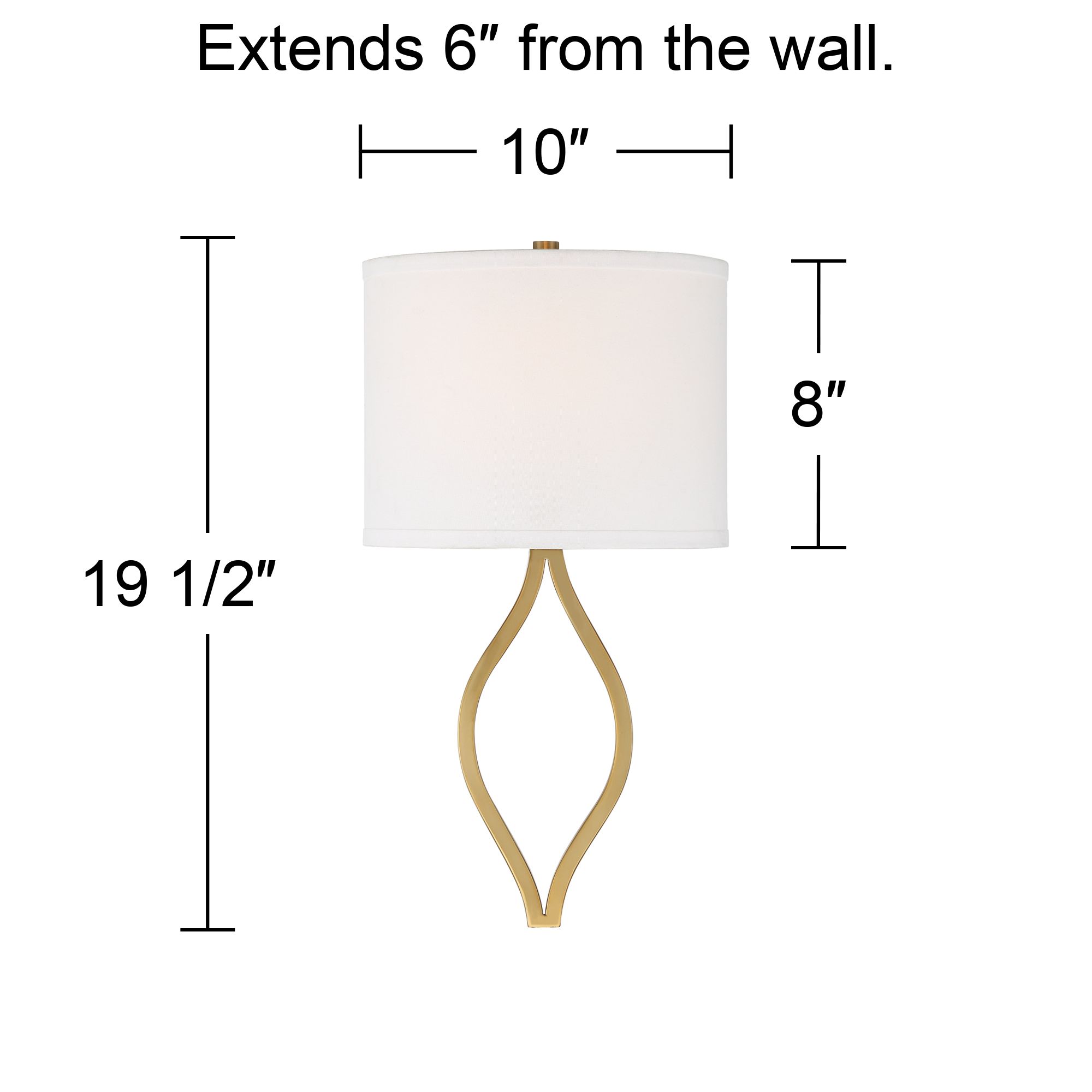 Possini Euro Sian 19 1/2" High Antique Brass Half-Shade Wall Sconce in scene