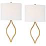 3_Possini Euro Sian 19 1/2" Warm Brass Half-Moon Wall Sconce Set of 2