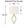 Possini Euro Sian 19 1/2" Warm Brass Half-Moon Wall Sconce Set of 2 in scene
