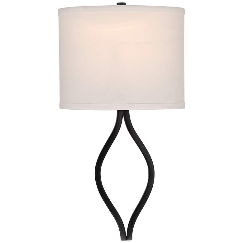Image 3 Possini Euro Sian 19 1/4" High Black Half Moon Wall Sconce
