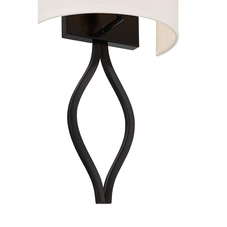 Image 4 Possini Euro Sian 19 1/4" High Black Half Moon Wall Sconce more views