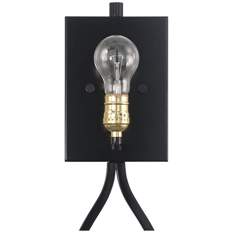 Image 5 Possini Euro Sian 19 1/4" High Black Half Moon Wall Sconce more views