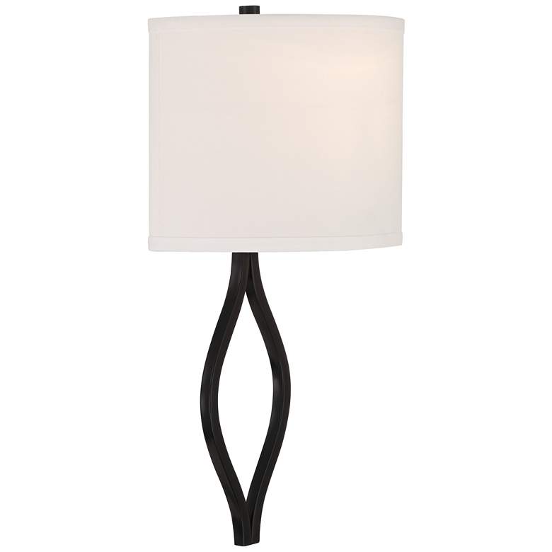 Image 7 Possini Euro Sian 19 1/4" High Black Half Moon Wall Sconce more views