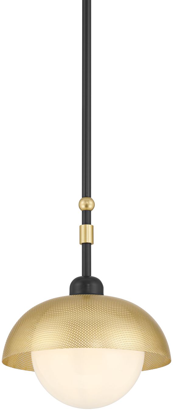 Image 2 Possini Euro Siegel 8 3/4" Wide Black and Gold Mini Pendant Light