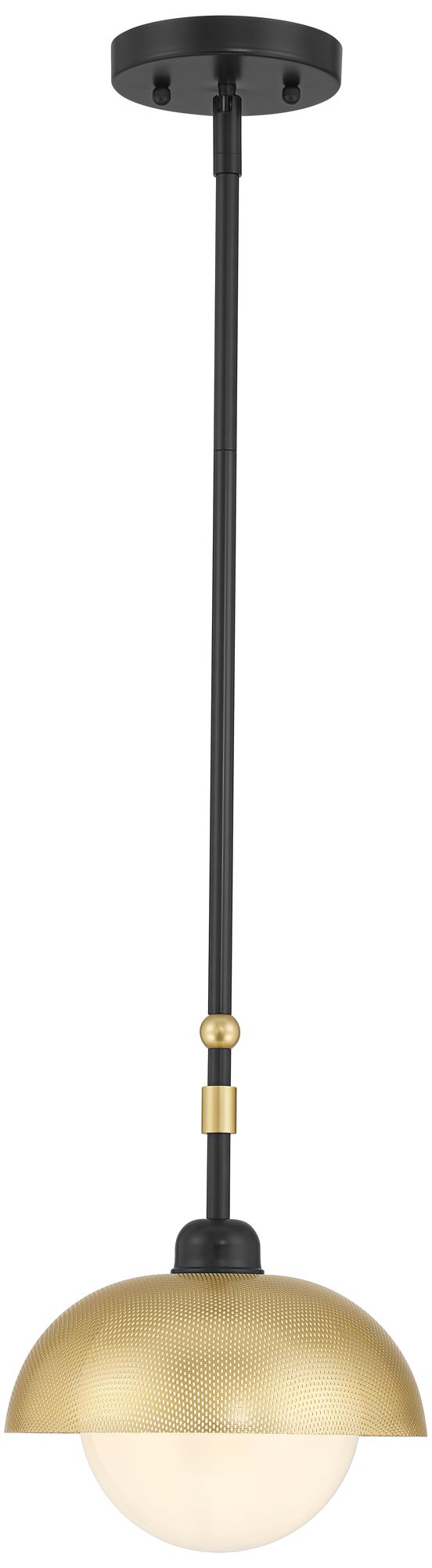 Image 5 Possini Euro Siegel 8 3/4" Wide Black and Gold Mini Pendant Light more views