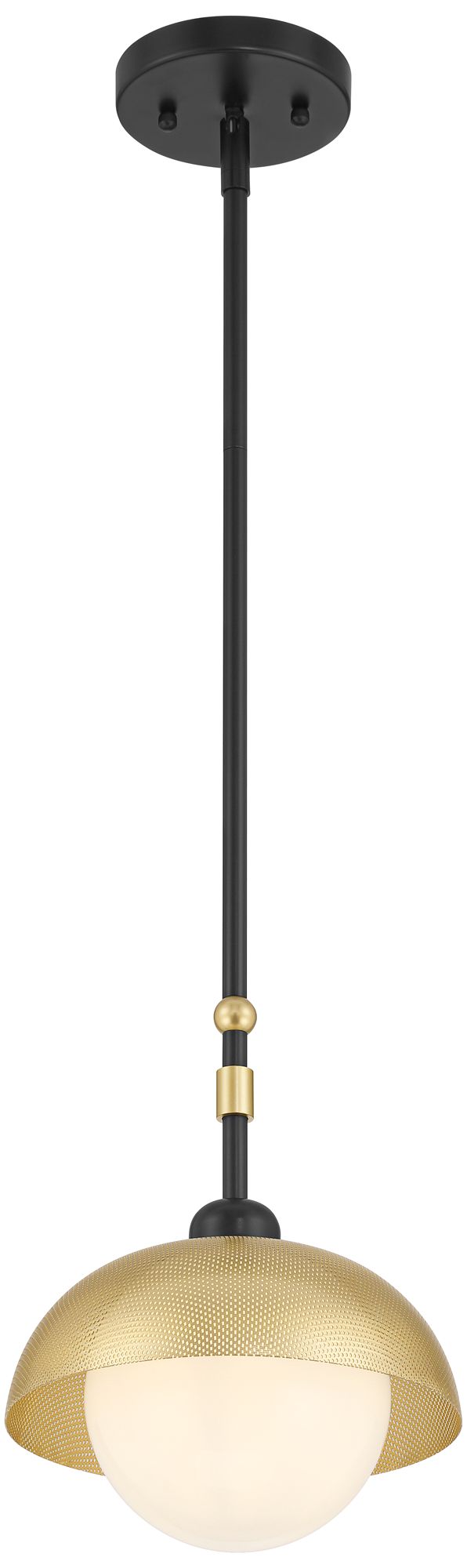 Image 6 Possini Euro Siegel 8 3/4" Wide Black and Gold Mini Pendant Light more views