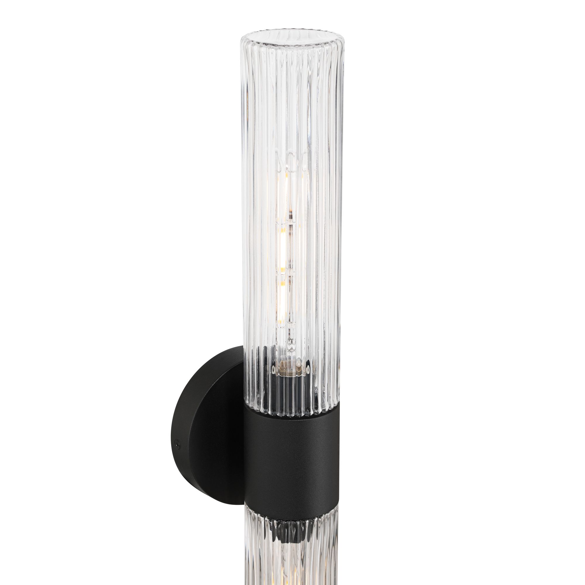 Image 3 Possini Euro Siena 23 3/4"H Sand Black 2-Light Modern Outdoor Light more views