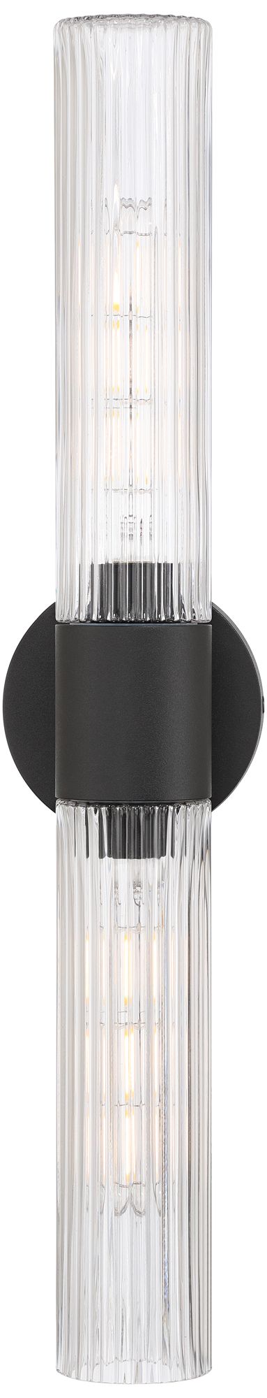 Image 5 Possini Euro Siena 23 3/4"H Sand Black 2-Light Modern Outdoor Light more views