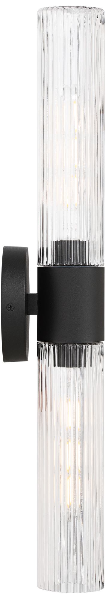 Possini Euro Siena 23 3/4"H Sand Black 2-Light Modern Outdoor Light