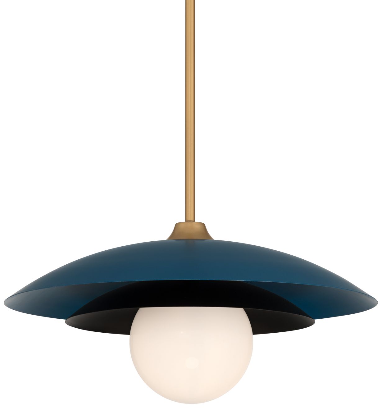 Image 2 Possini Euro Silgo 18" Wide Gold and Teal Blue and Black Pendant Light