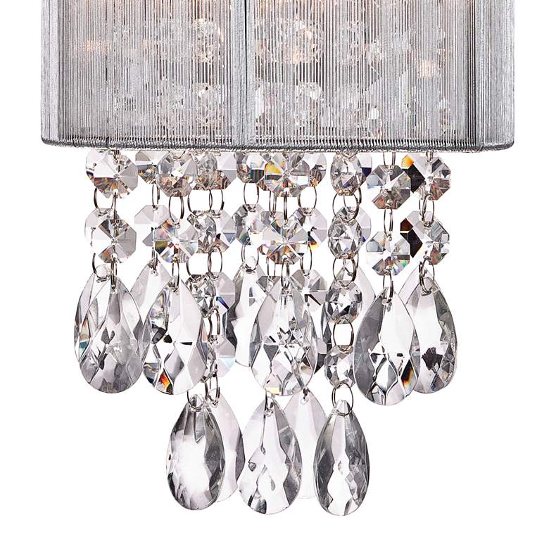 Image 3 Possini Euro Silver Line 12 inchH Chrome and Crystal Sconce Set of 2 more views