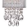 Possini Euro Silver Line 12"H Chrome and Crystal Sconce Set of 2