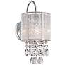 Possini Euro Silver Line 12"H Chrome and Crystal Sconce in scene