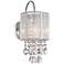 Possini Euro Silver Line 12"H Chrome and Crystal Sconce