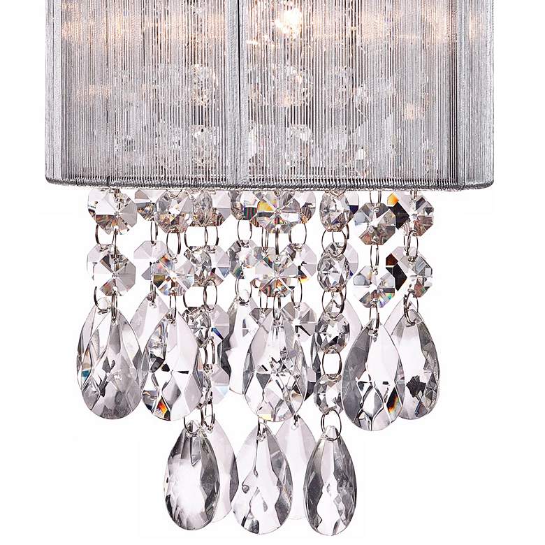 Possini Euro Silver Line 12&quot;H Chrome and Crystal Sconce more views