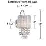 Possini Euro Silver Line 12"H Chrome and Crystal Sconce in scene