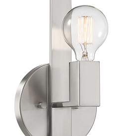 Image3 of Possini Euro Silvia 16" High Brushed Nickel Wall  Sconce more views