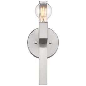 Image4 of Possini Euro Silvia 16" High Brushed Nickel Wall  Sconce more views