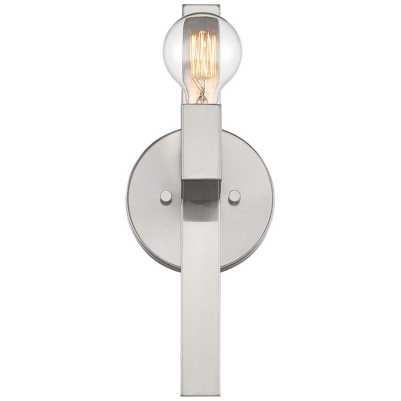Image 4 Possini Euro Silvia 16" High Brushed Nickel Wall Sconce more views