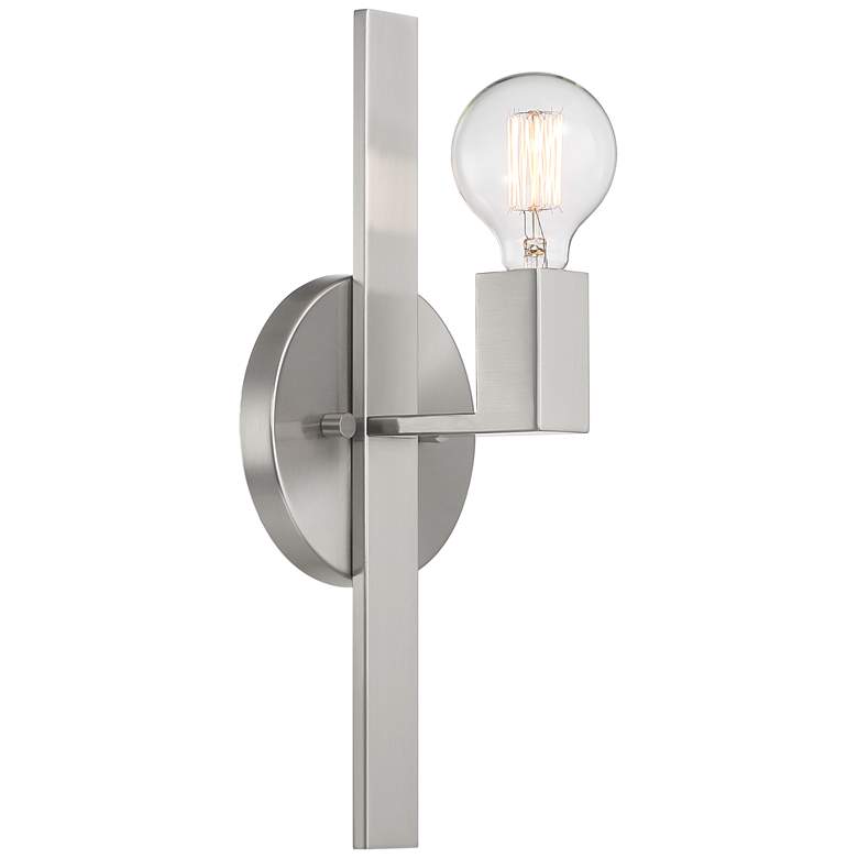 Image 5 Possini Euro Silvia 16" High Brushed Nickel Wall Sconce more views