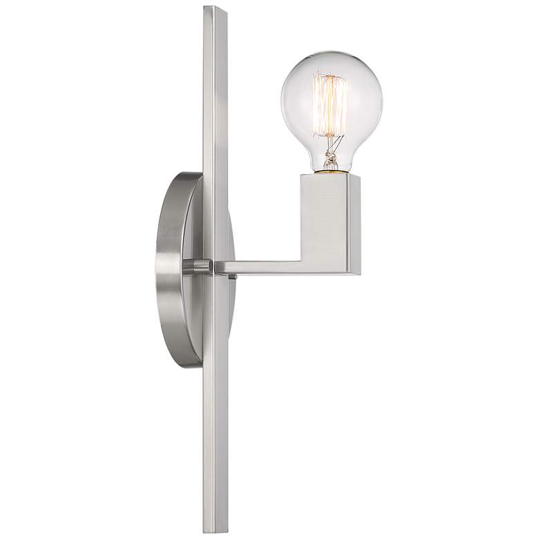 Image 6 Possini Euro Silvia 16" High Brushed Nickel Wall  Sconce more views