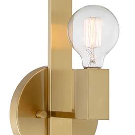 Image3 of Possini Euro Silvia 16" High Warm Brass Wall Sconce more views