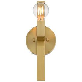 Image4 of Possini Euro Silvia 16" High Warm Brass Wall Sconce more views