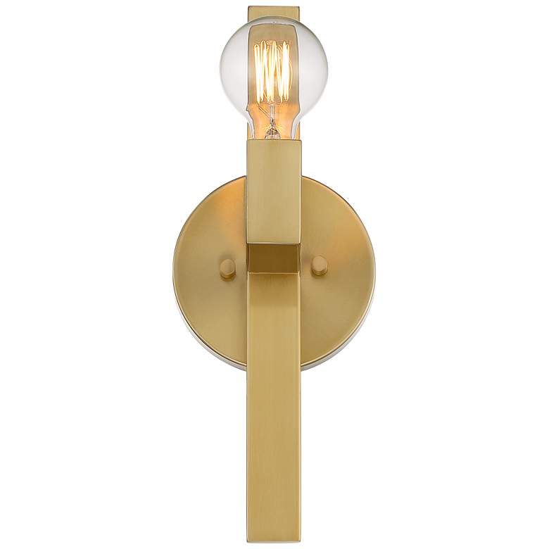 Image 4 Possini Euro Silvia 16" High Warm Brass Wall Sconce more views