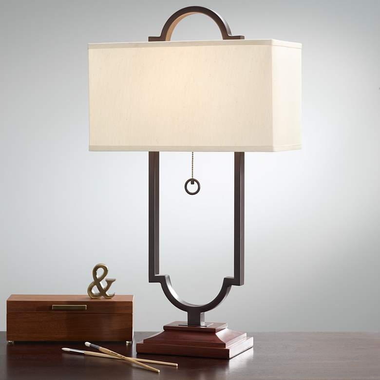 Image 1 Possini Euro Simon Iron Table Lamp