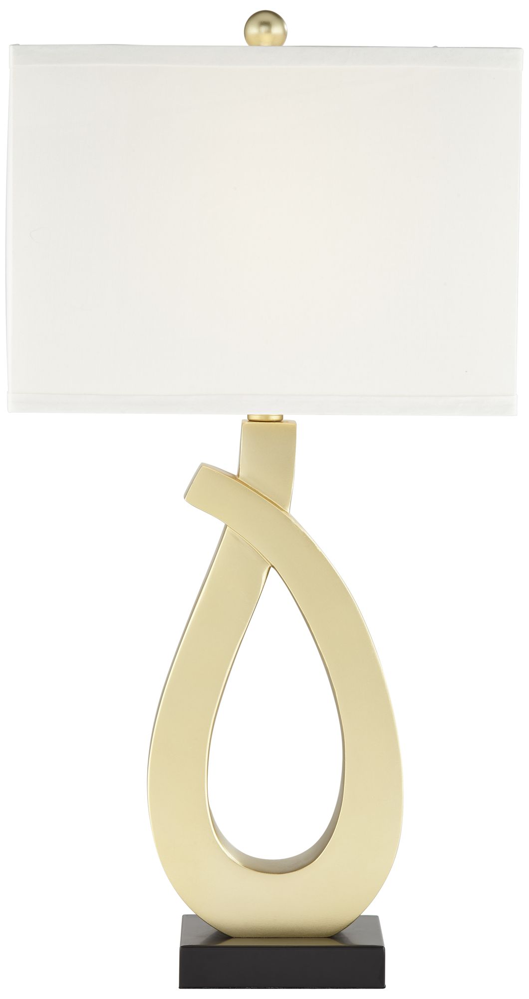 Possini Euro Simone 28" Gold Loop Table Lamps Set of 2 with USB Ports