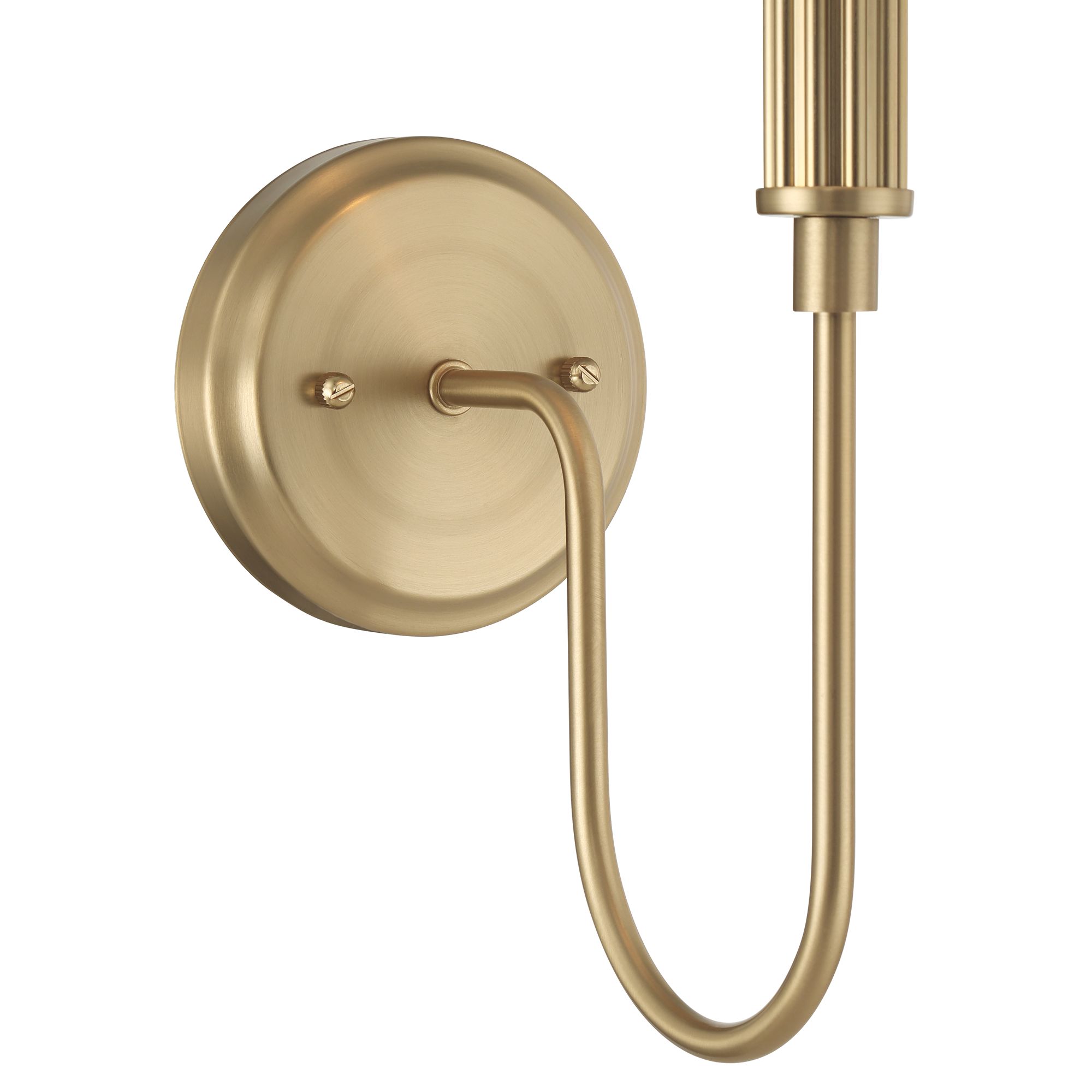 Image 4 Possini Euro Sinclair 16" High Satin Brass Fabric Shade Wall Sconce more views