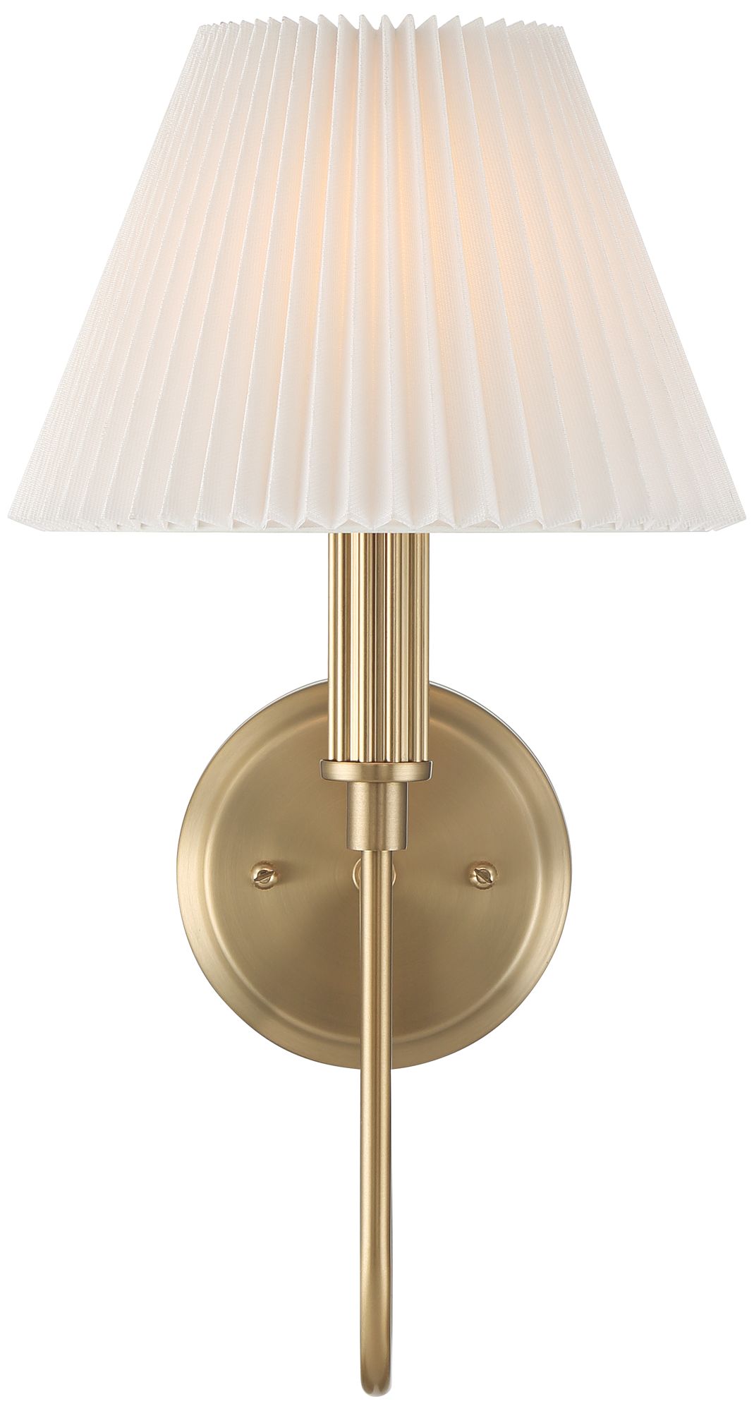 Image 5 Possini Euro Sinclair 16" High Satin Brass Fabric Shade Wall Sconce more views