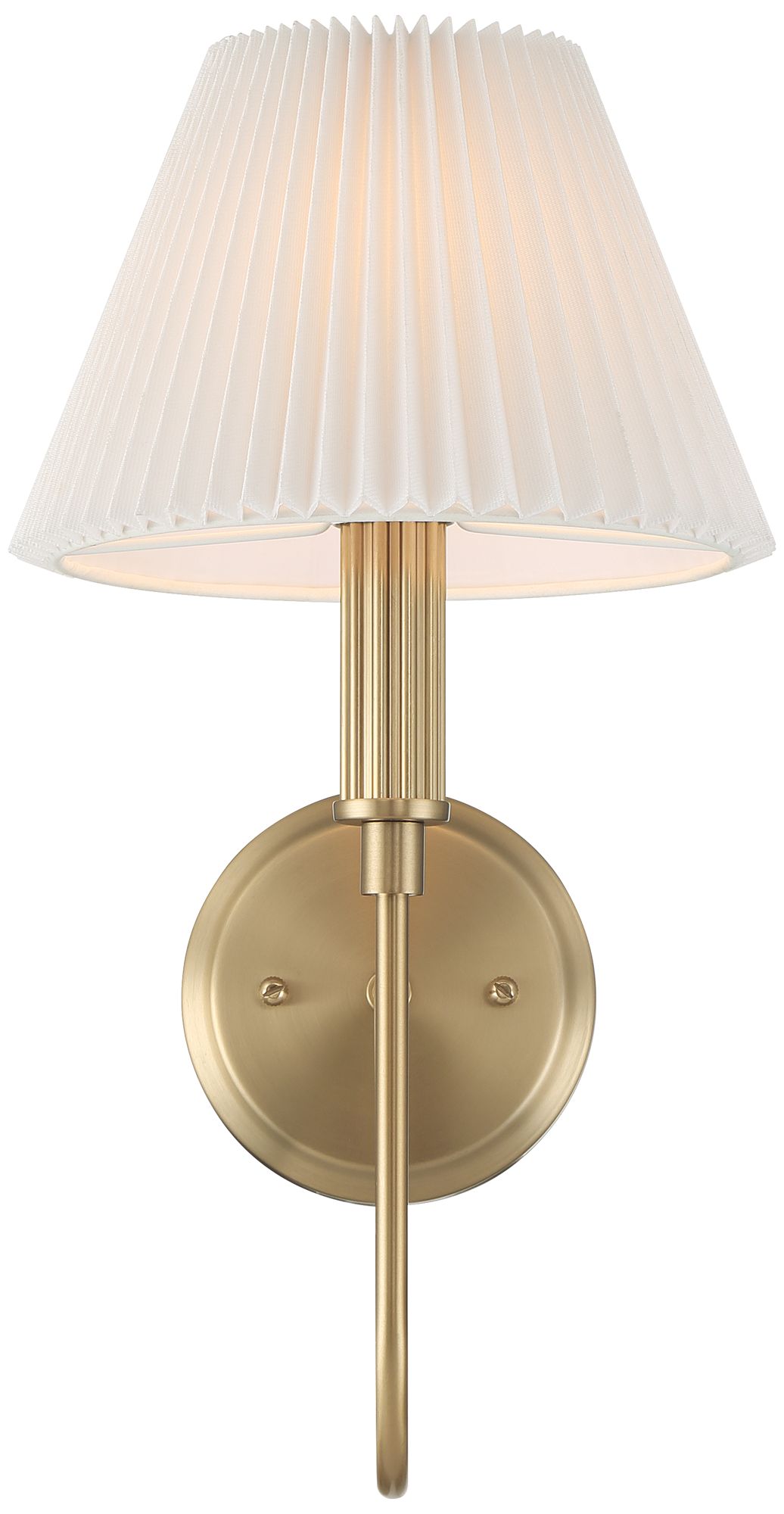 Image 6 Possini Euro Sinclair 16" High Satin Brass Fabric Shade Wall Sconce more views