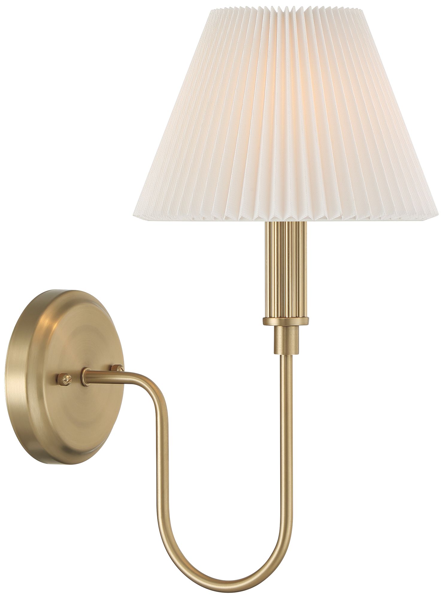 Possini Euro Sinclair 16" High Satin Brass Fabric Shade Wall Sconce