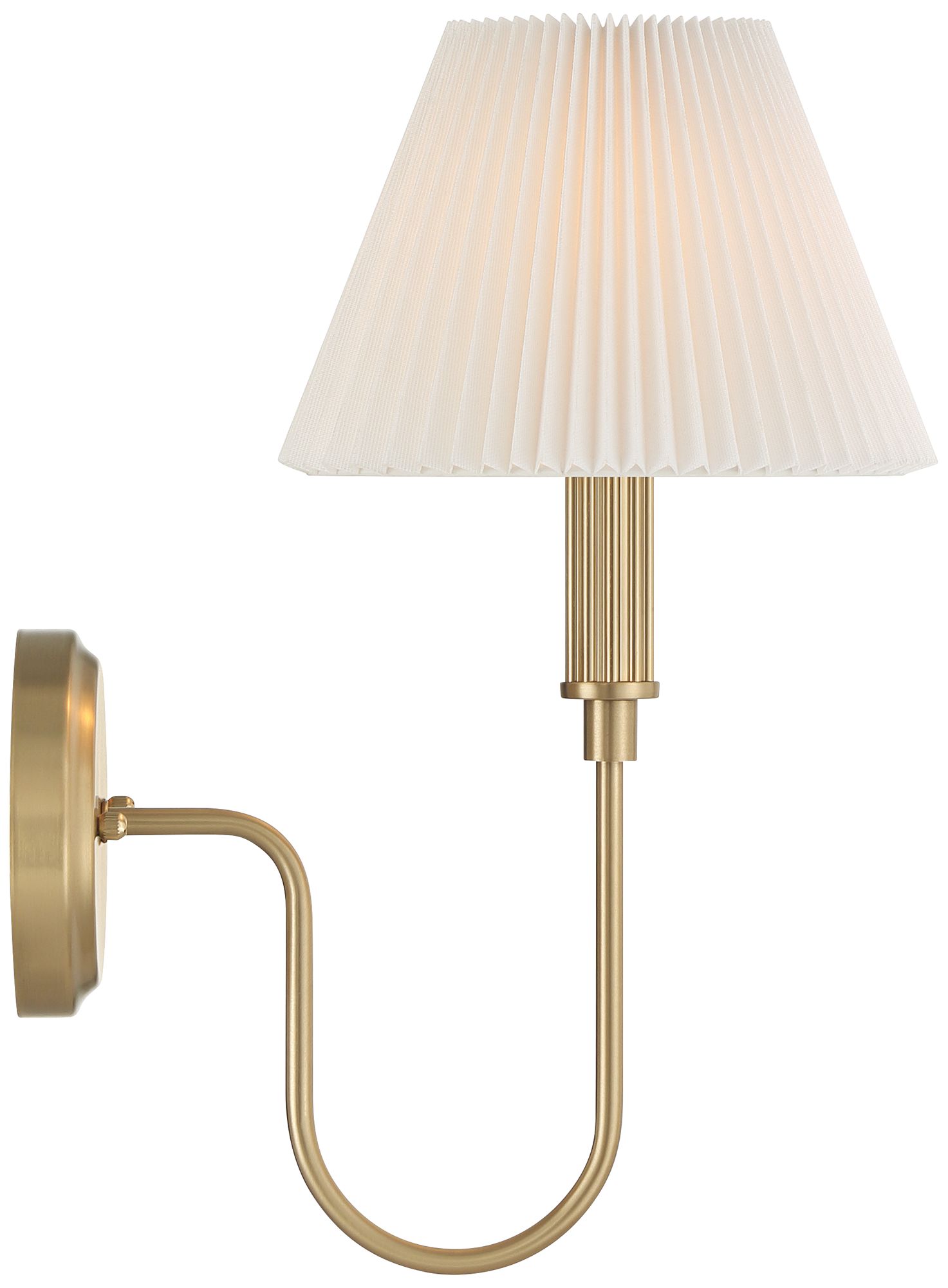 Possini Euro Sinclair 16" High Satin Brass Fabric Shade Wall Sconce