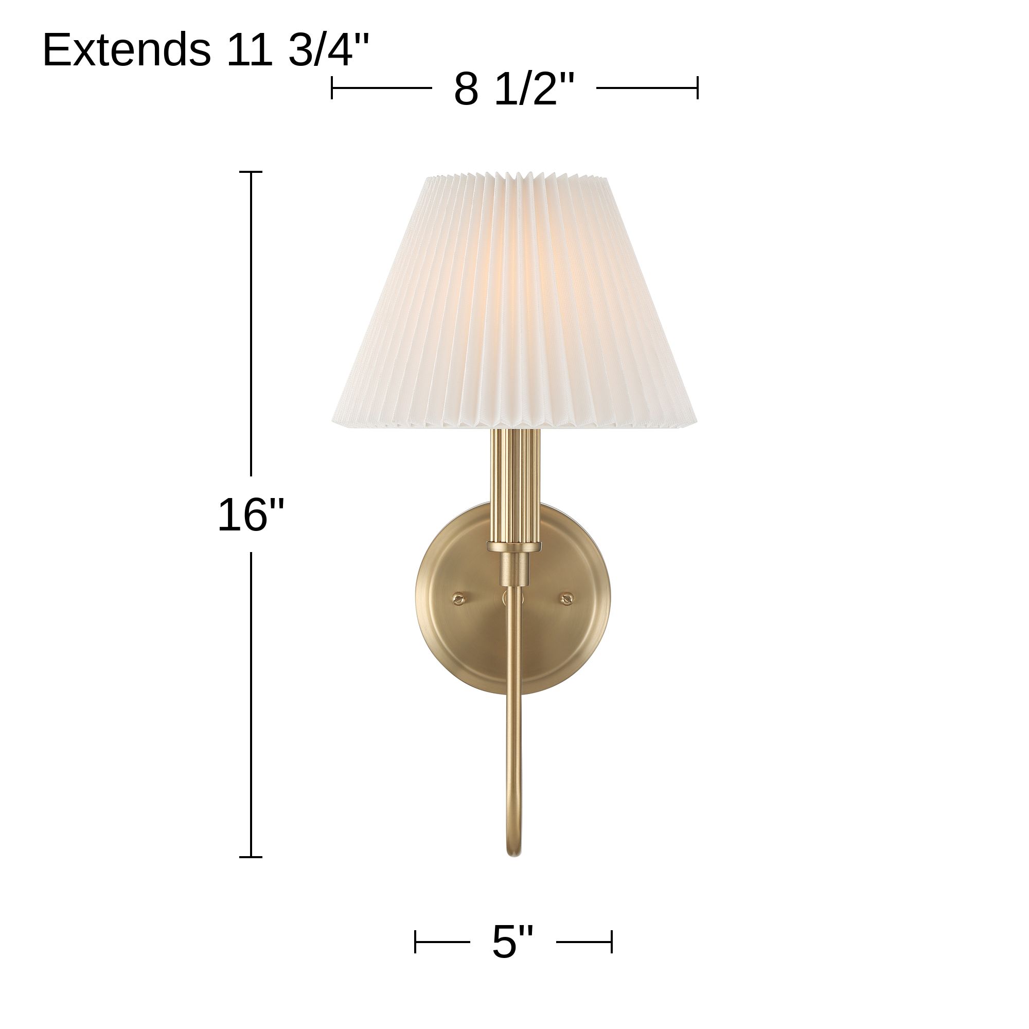 Possini Euro Sinclair 16" High Satin Brass Fabric Shade Wall Sconce