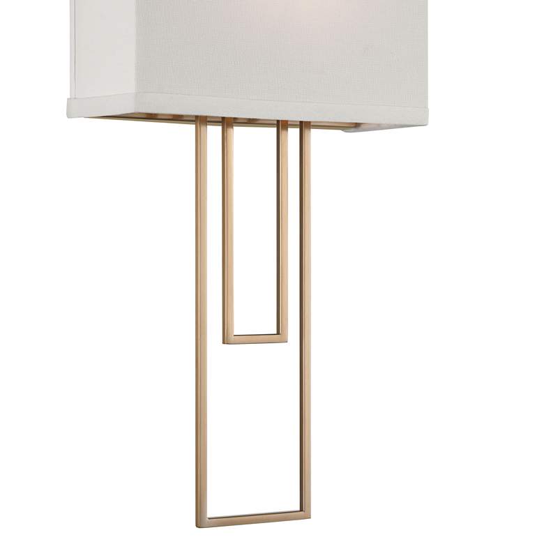 Image 4 Possini Euro Siobhan 16" High Gold and White Wall Sconce more views