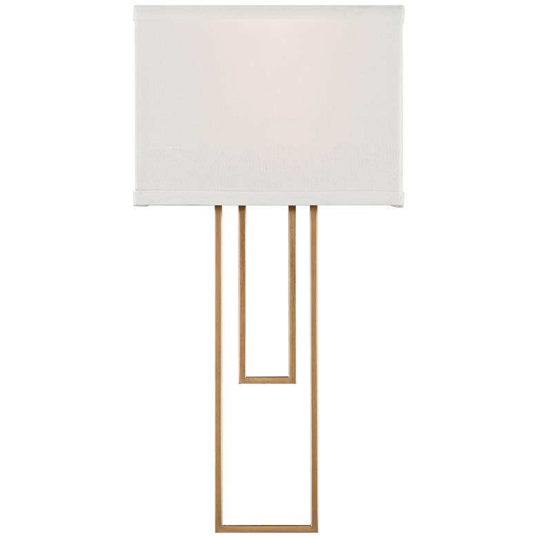 Image 6 Possini Euro Siobhan 16" High Gold and White Wall Sconce more views