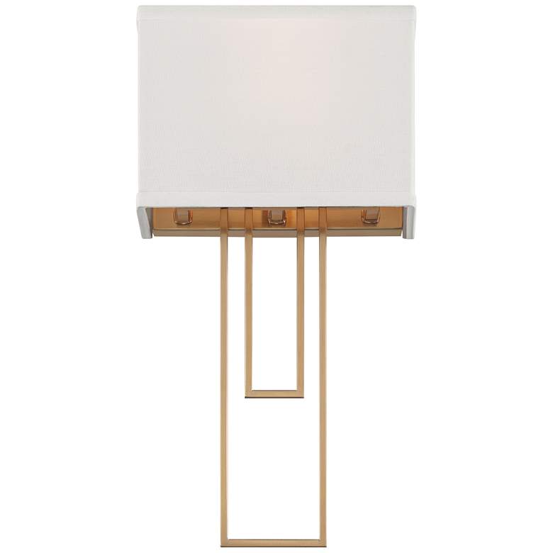 Image 7 Possini Euro Siobhan 16" High Gold and White Wall Sconce more views