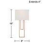 Possini Euro Siobhan 16" High Gold and White Wall Sconce
