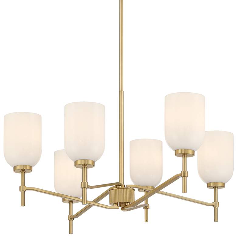 Image 2 Possini Euro Skye 27 3/4" Wide Gold 6-Light Chandelier