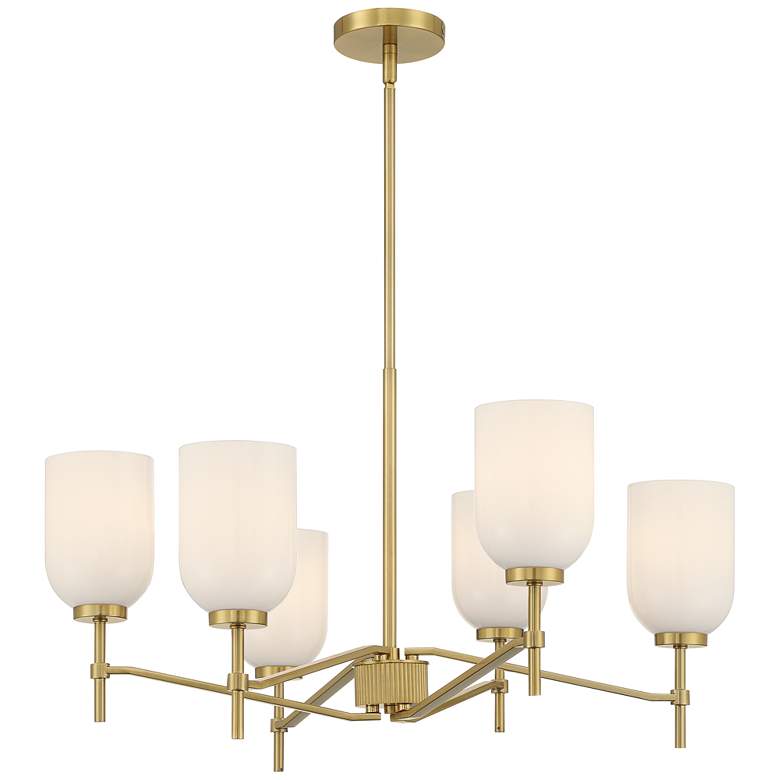 Image 6 Possini Euro Skye 27 3/4" Wide Gold 6-Light Chandelier more views