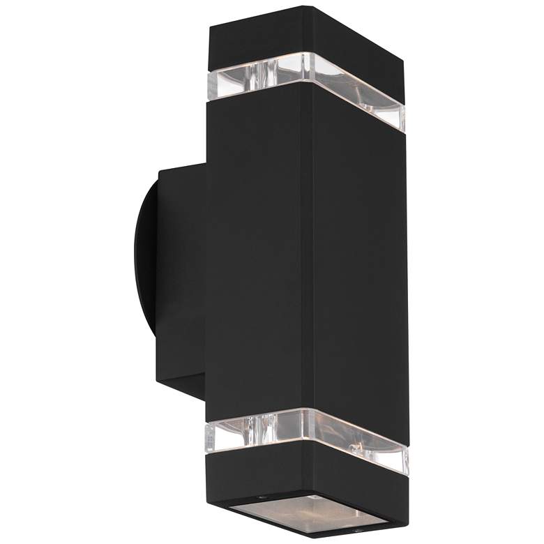 Image 5 Possini Euro Skyridge 10 1/2 inch High Black Outdoor Wall Lights Set of 2 more views