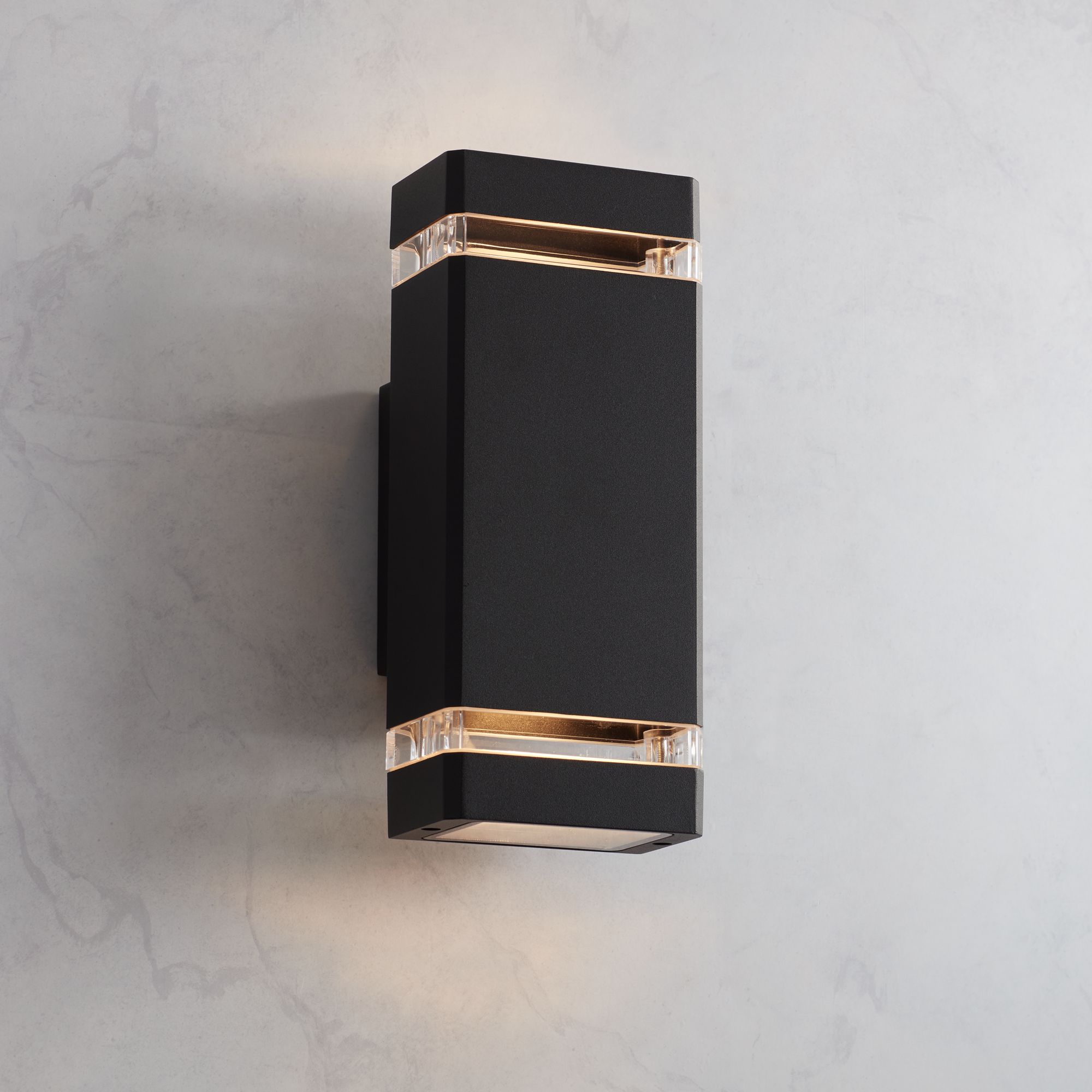 Image Possini Euro Skyridge 10 1/2" High Black Up-Down Modern Wall Sconce