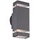 Possini Euro Skyridge 10 1/2" High Graphite Up-Down Outdoor Wall Light