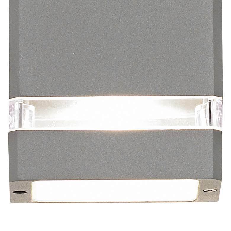Image 2 Possini Euro Skyridge 10 1/2" High Silver Outdoor Wall Lights Set of 2 more views