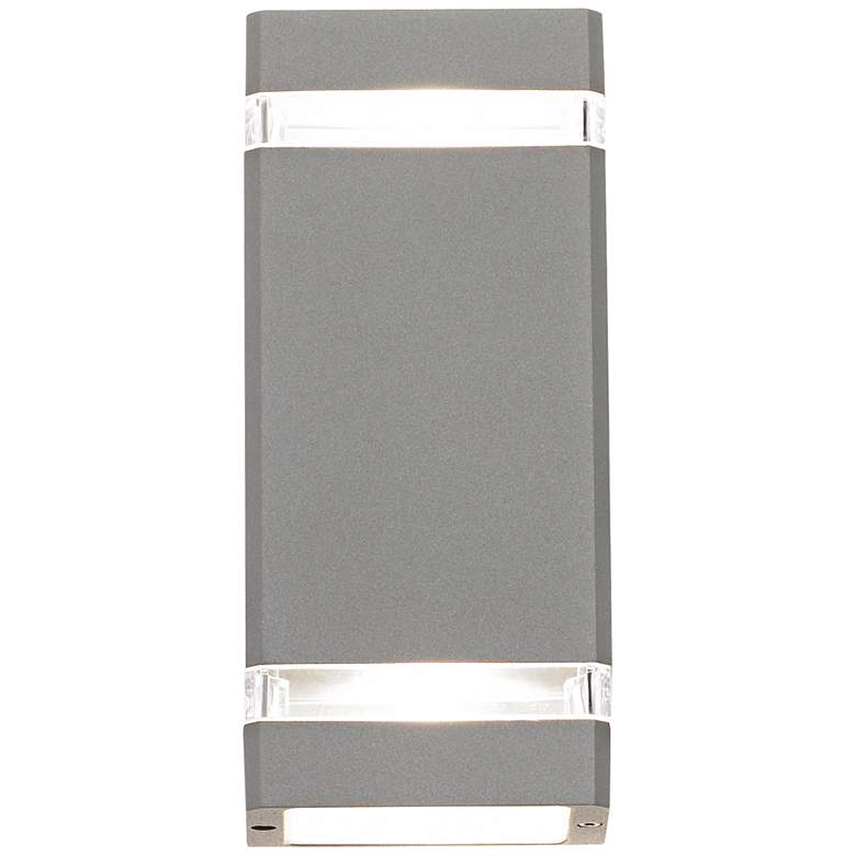 Image 3 Possini Euro Skyridge 10 1/2" High Silver Outdoor Wall Lights Set of 2 more views