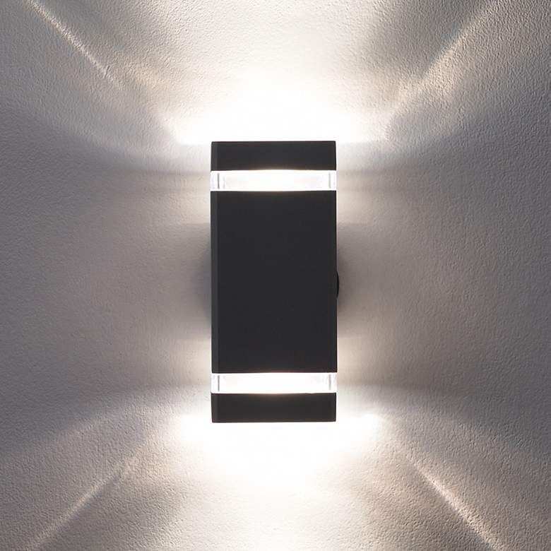 Image 7 Possini Euro Skyridge 10 1/2" High Silver Outdoor Wall Lights Set of 2 more views