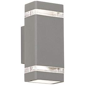 Image3 of Possini Euro Skyridge 10 1/2" High Silver Up-Down Outdoor Wall Light